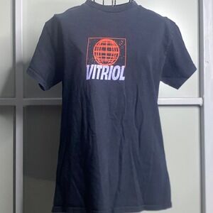 Vitriol T Shirt The‎ Future of Mankind Graphic Print Black Cotton Top